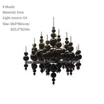 lustre contemporain noir blanc boules sphériques interrupteur bouton haute certification sécurité