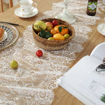 serviette table dentelle blanche motifs floraux classique noël action grâce saint valentin pâques printemps