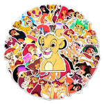 stickers disney roi lion multicolores personnages simba adhésifs scrapbooking skateboard téléphone