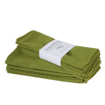 serviettes table coton polyester 30x45cm classique vert olive rouge blanc gris clair texture lin