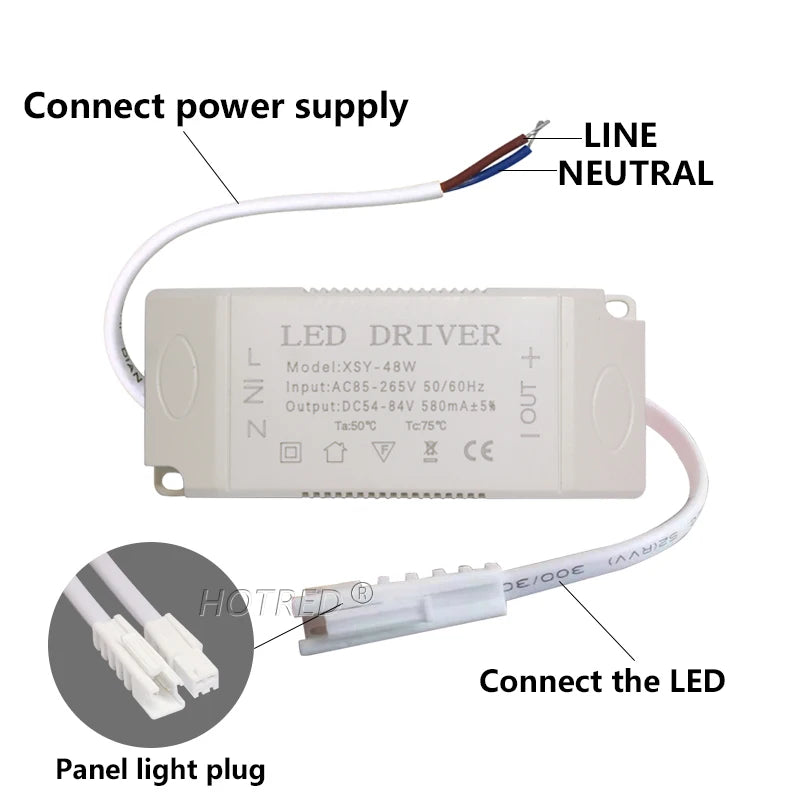 pilote led 600ma 3w 20w blanc moderne adhésif câbles certification rohs symboles sécurité