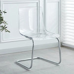 chaise contemporaine transparente texture ondulée moderne coeurs adhésifs