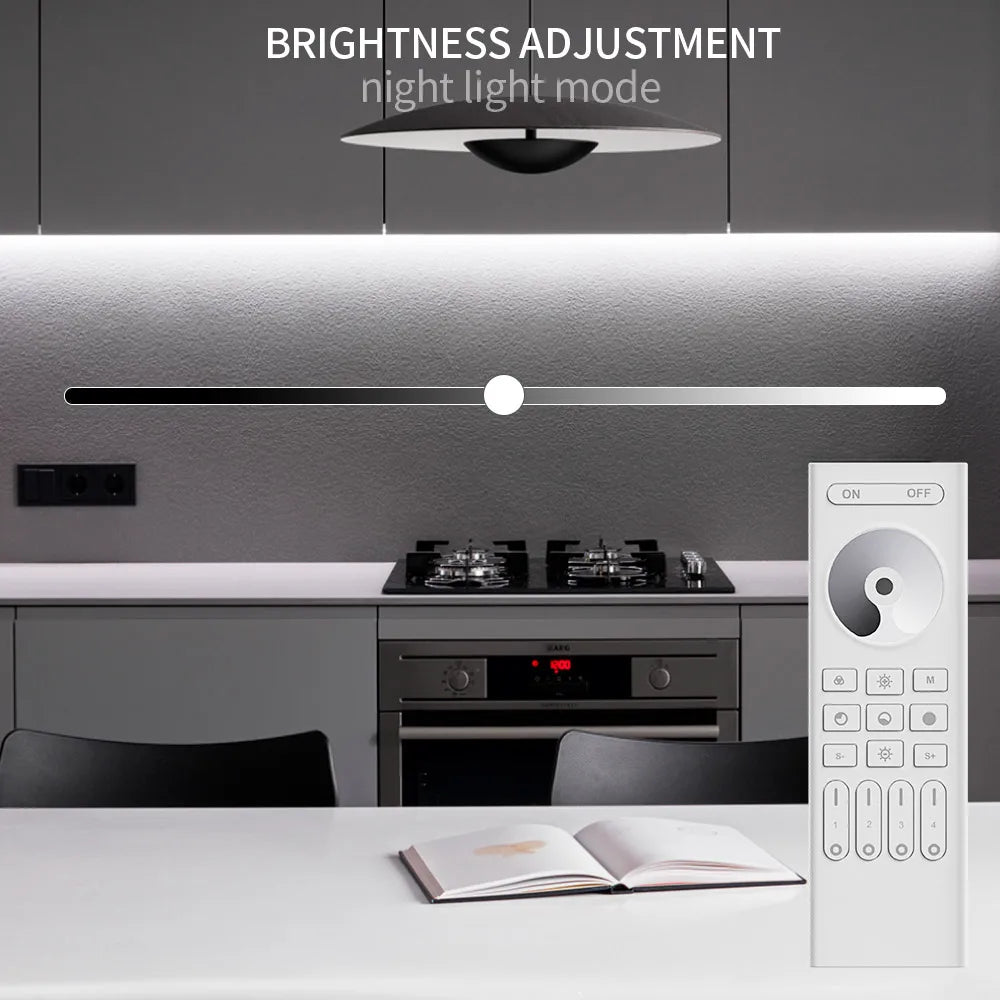 télécommande rf led rgb blanc noir moderne minimaliste support mural batteries incluses