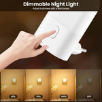 veilleuse nuit led capteur lumière réglable blanc chaud moderne adhésif prise eu sensor dusk
