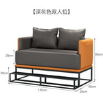 canapé moderne orange gris coussins structure métallique scandinave minimaliste canapé d'angle forme