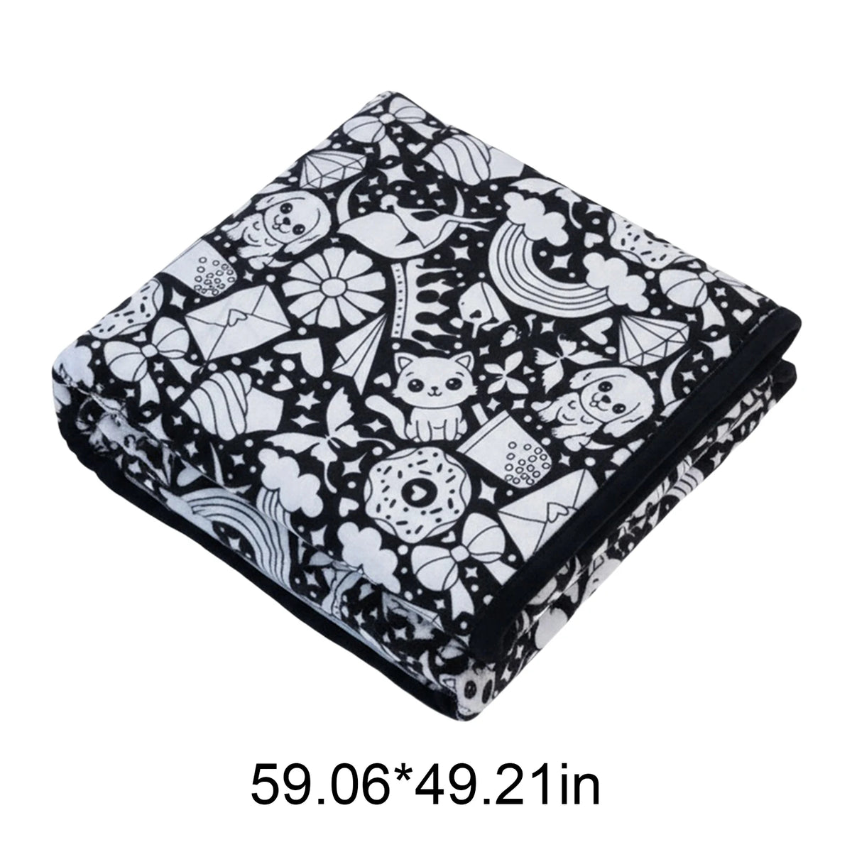 couverture colorier motif animal géométrique moderne 24 marqueurs acryliques 150x125cm