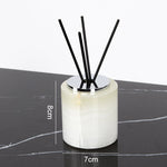 ensemble salle bain marbre onyx blanc distributeur savon porte brosse dents plateau luxe