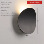 applique murale led moderne blanc noir éclairage chambre salon entrée minimaliste fixée mur
