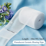 ruban plis polyester blanc translucide moderne 10m adhésif rideaux couture plissage