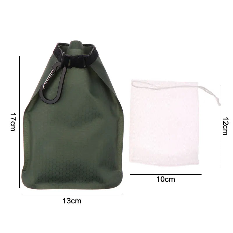 sac étanche voyage noir blanc vert hexagon texture tissée moderne boucle cordon