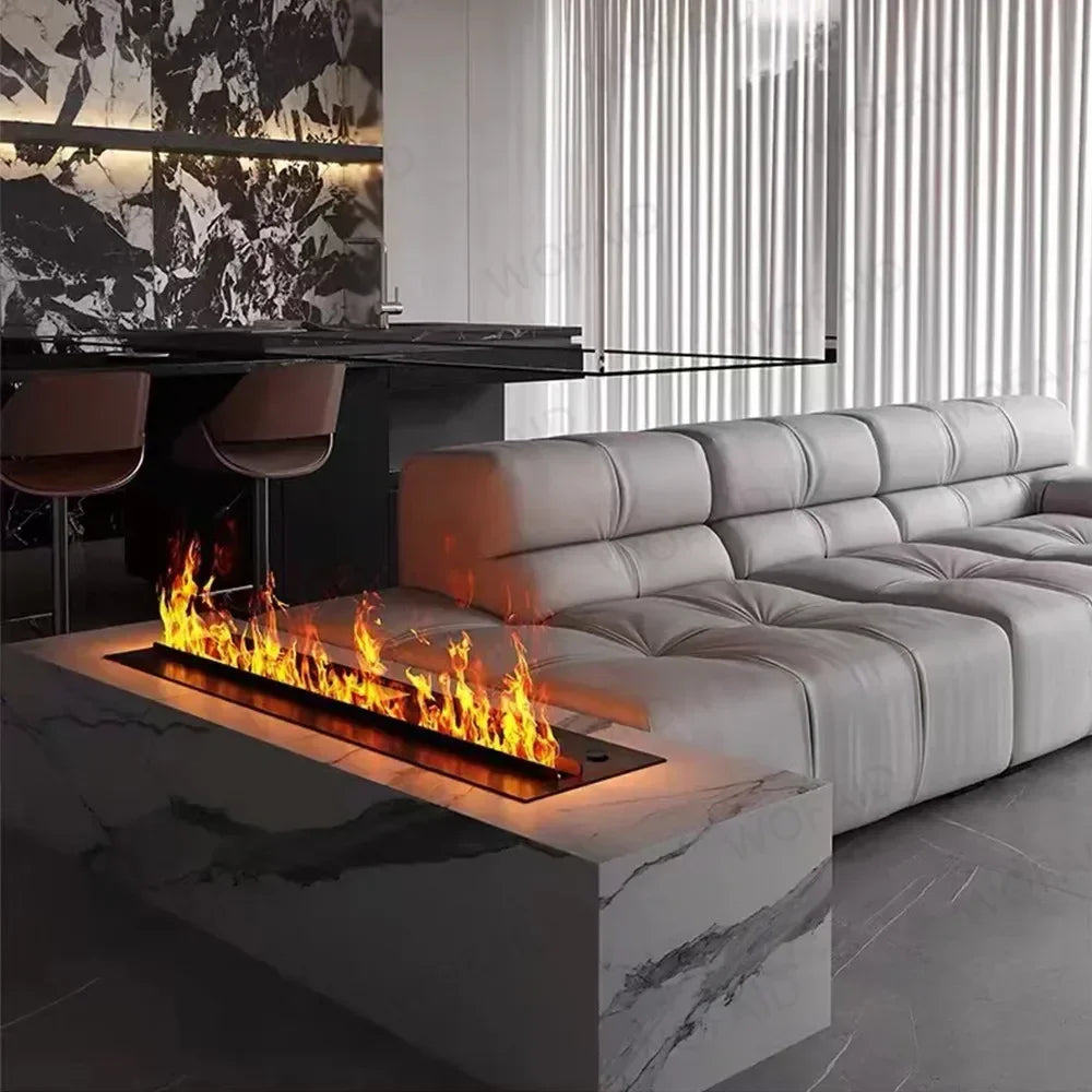 Cheminée décorative connectée avec contrôle par application