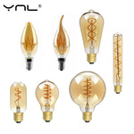 ampoules led spirale dorée vintage écolaire e27 220v 50000h 250 lumens doré translucent