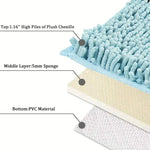 tapis bain bleu clair texture bouclée douce absorbant moderne 40x60cm
