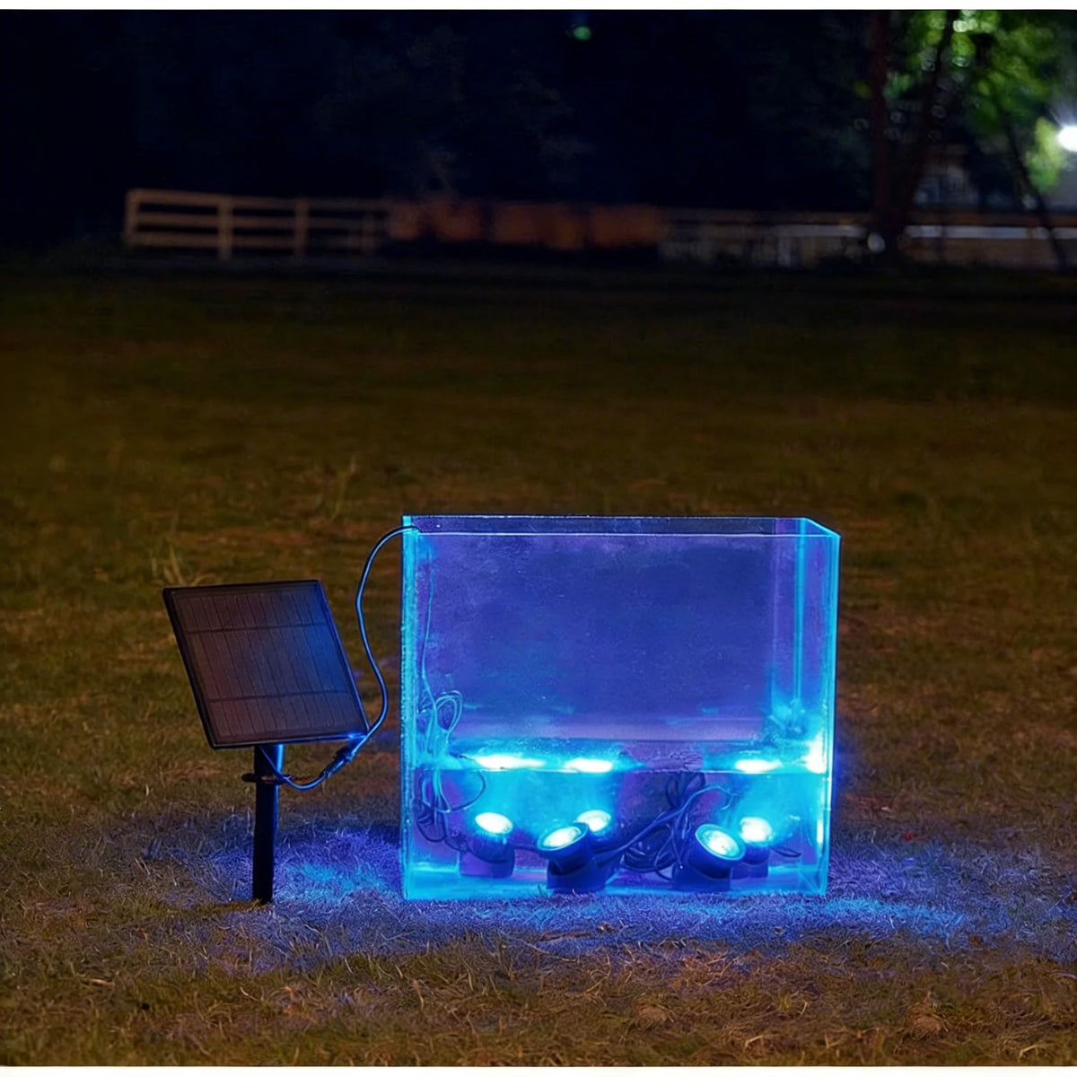 projecteurs solaires led spots extérieurs automatiques submersibles jardin modernes noirs