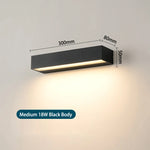 applique murale led extérieure ip65 étanche noir blanc contemporaine 2492000lm