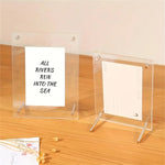 cadres photo acrylique transparent modernes supports inclinables décoration maison minimaliste
