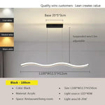 suspension lumineuse moderne blanc noir ondule clips câbles diffuseur 100cm 120cm led