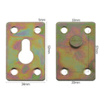 fixations métalliques industrielles couleur irisée travaux bois vert jaune bronze violet