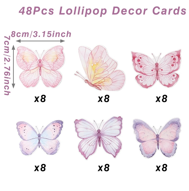 boîtes pop corn décoratives papillons rose violet doré fête anniversaire mariage baptême fille
