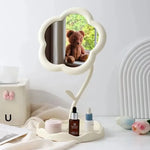 miroirs table décoratifs fleurs rose blanc jaune tulipes marguerites lisses mat kawaii chambre