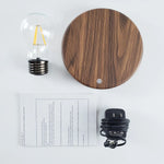 ampoule led flottante transparente moderne aimant base bois interrupteur tactile câble alimentation notice utilisation
