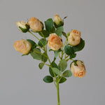 décoration intérieure bouquet roses artificielles soie transparente vase moderne blanc roseclair rosefoncé table maison