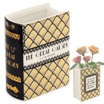 Vase livre céramique noir et or sur étagère