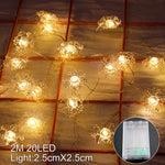 guirlande lumineuse noel personnage pere noel bonhomme neige renne jaune rouge ornement decoration festive