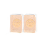 protège genoux bébé coton acrylique unisexe bleu clair jaune rose gris vert smiley brodés