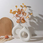 vases decoratifs blancs noirs modernes minimalistes rond simples