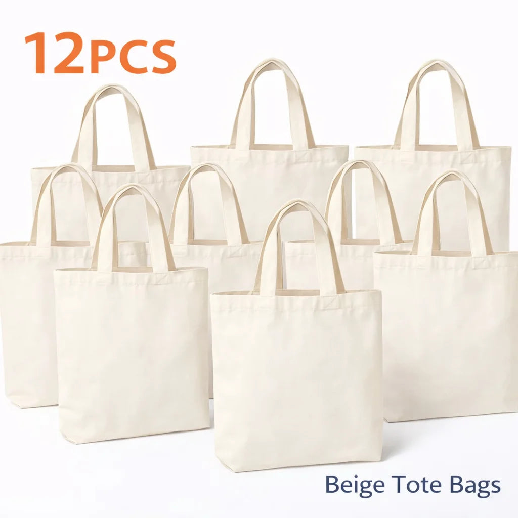 sacs main tote beige uni toile classique poignées détachables sublimation impression thermique