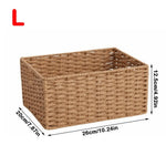 panier rangement tressé réutilisable rotin tailles rangement cosmétiques objets divers bohème minimaliste