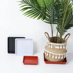 plateaux carrés plastique durable goutte goutte sauciers plantes modernes 12x12cm 15x15cm 18x18cm 22.2x22.2cm 25.6x25.6cm