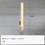 lampe murale moderne marbre blanc interrupteur câbles 4000K 3000K cuisine chambre entrée