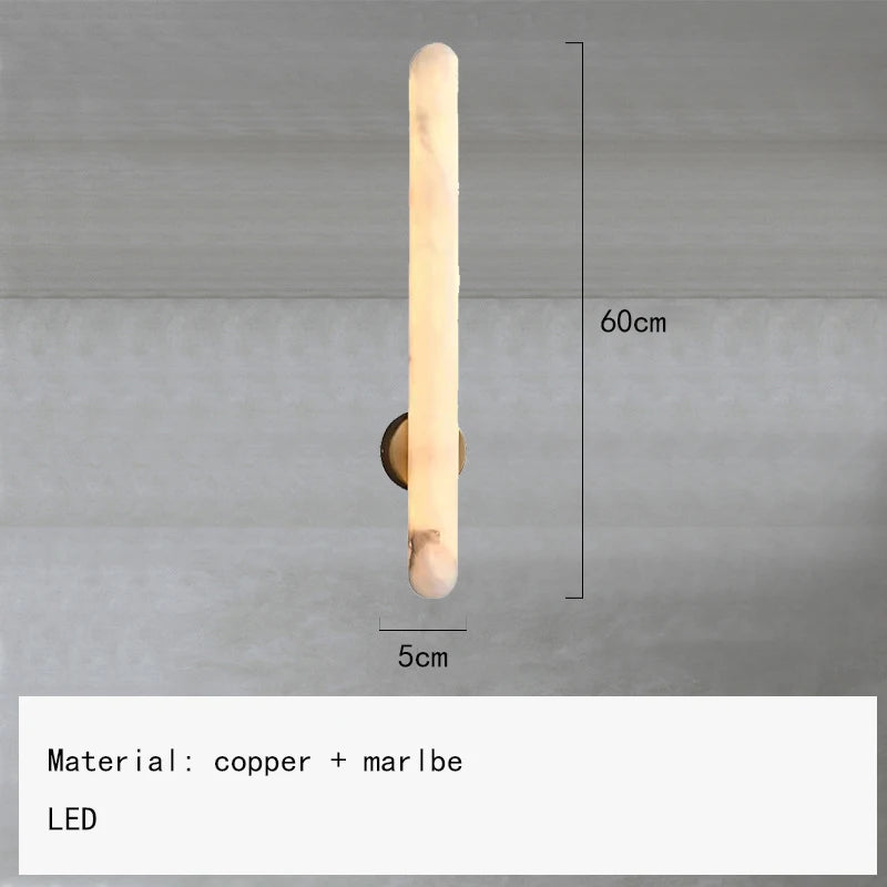 lampe murale moderne marbre blanc interrupteur câbles 4000K 3000K cuisine chambre entrée