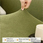 housses canapé polyestère beige rayures horizontales moderne lavable machine adaptable places