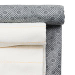 tissu polyester coton antidérapant 1m largeur gris clair moderne petits motifs floraux non blanchi