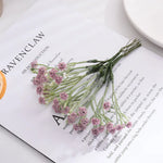 bouquet artificiel fleurs petites naturel minimaliste rose blanc bleu marron tiges intérieur mariage anniversaire
