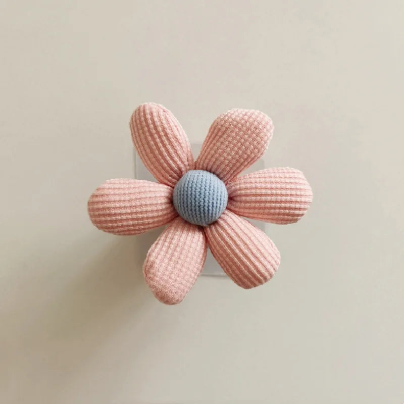 fleur décorative adhésive moderne rose roseclair beige bleu bleumarine rosfonce rayures horizontales