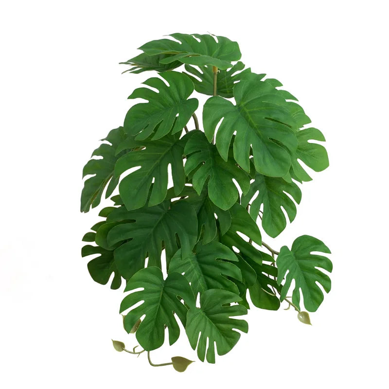 décoration intérieure plante artificielle feuilles variées moderne minimaliste verte rouge noire jaune blanche ornement