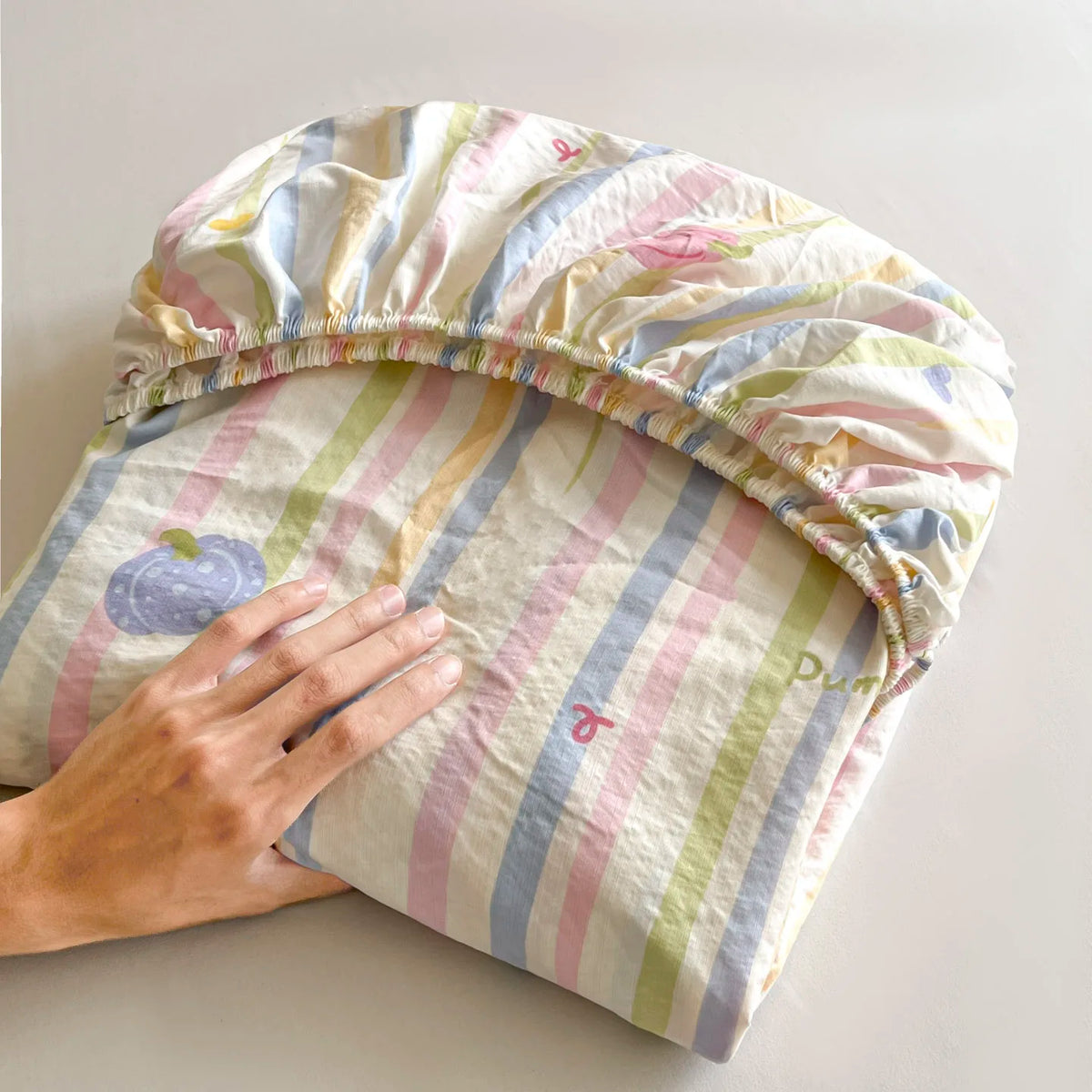 draps lit rayés housse élastique coton polyester halloween coeurs boules moderne enfantin double blanc