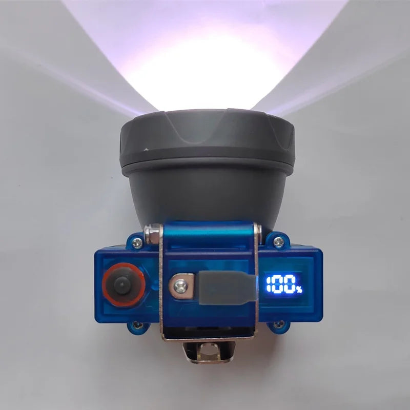 lampe torche bleu noir batterie 5200mAh chargeur ip68 clips moderne