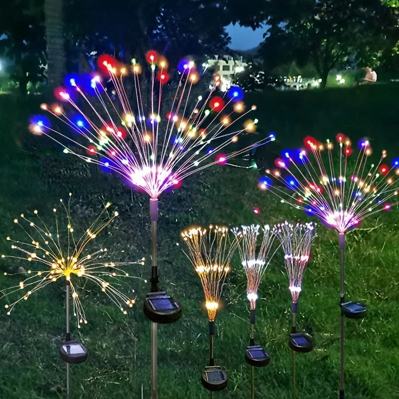 décoration lumineuse solaire multicolore étoiles lumineuses moderne base solaire câble charge 25cm 30cm 90cm