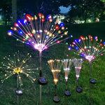 décoration lumineuse solaire multicolore étoiles lumineuses moderne base solaire câble charge 25cm 30cm 90cm
