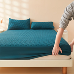 protège matelas bleu marine doux antibactérie imperméable 30cm quilté moderne
