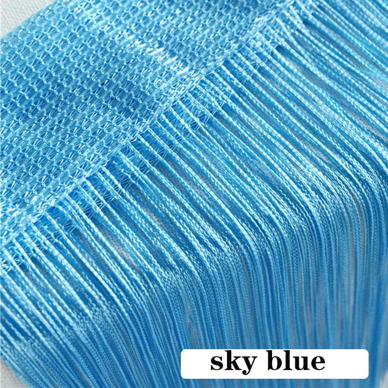 ruban franges moderne 100cm 200cm tissu polyester blanc rose bleu ciel rouge