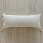 housse coussin rectangulaire polyester motif géométrique moderne décoration maison hospitalière beige clair