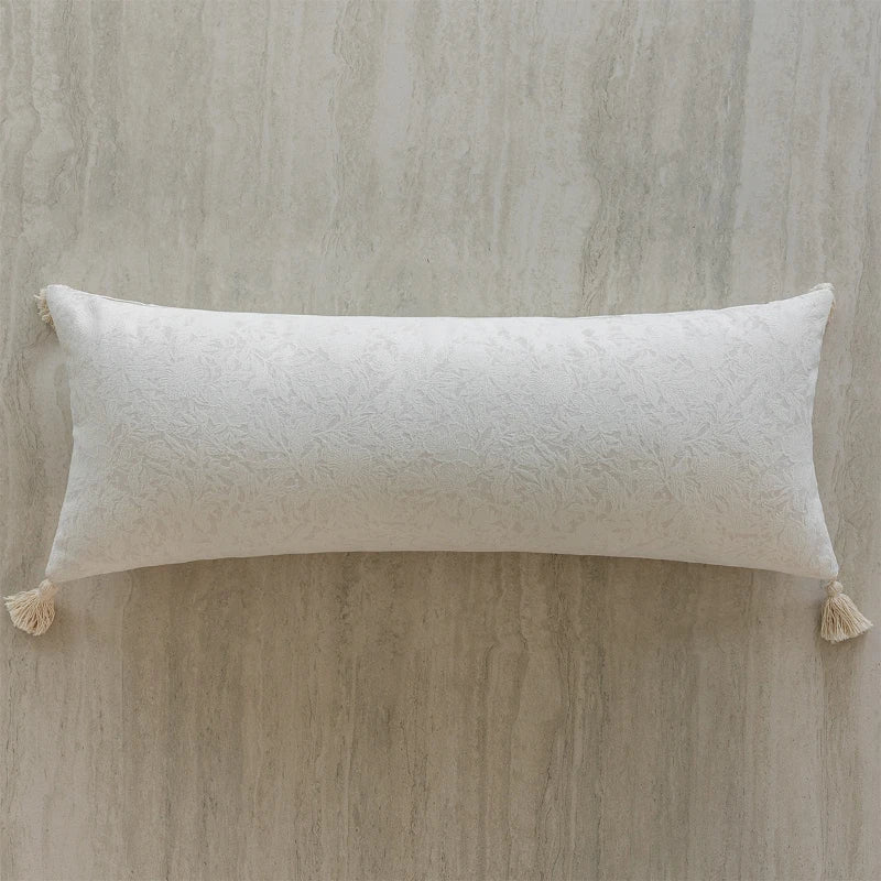 housse coussin rectangulaire polyester motif géométrique moderne décoration maison hospitalière beige clair