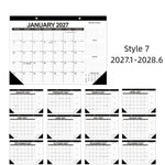 calendrier mural floral moderne notes faire planification quotidienne 18 mois