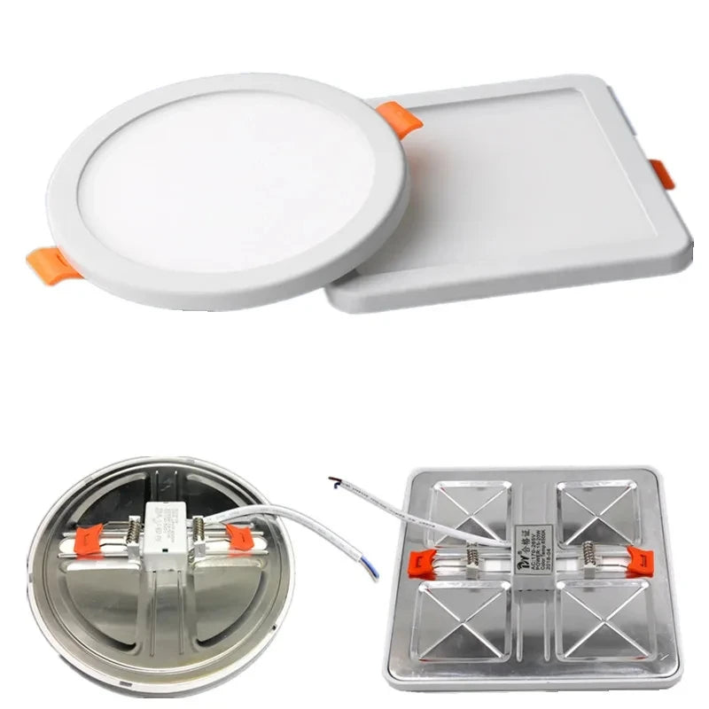plafonnier led blanc moderne 15w 20w rond carré opacité aluminium